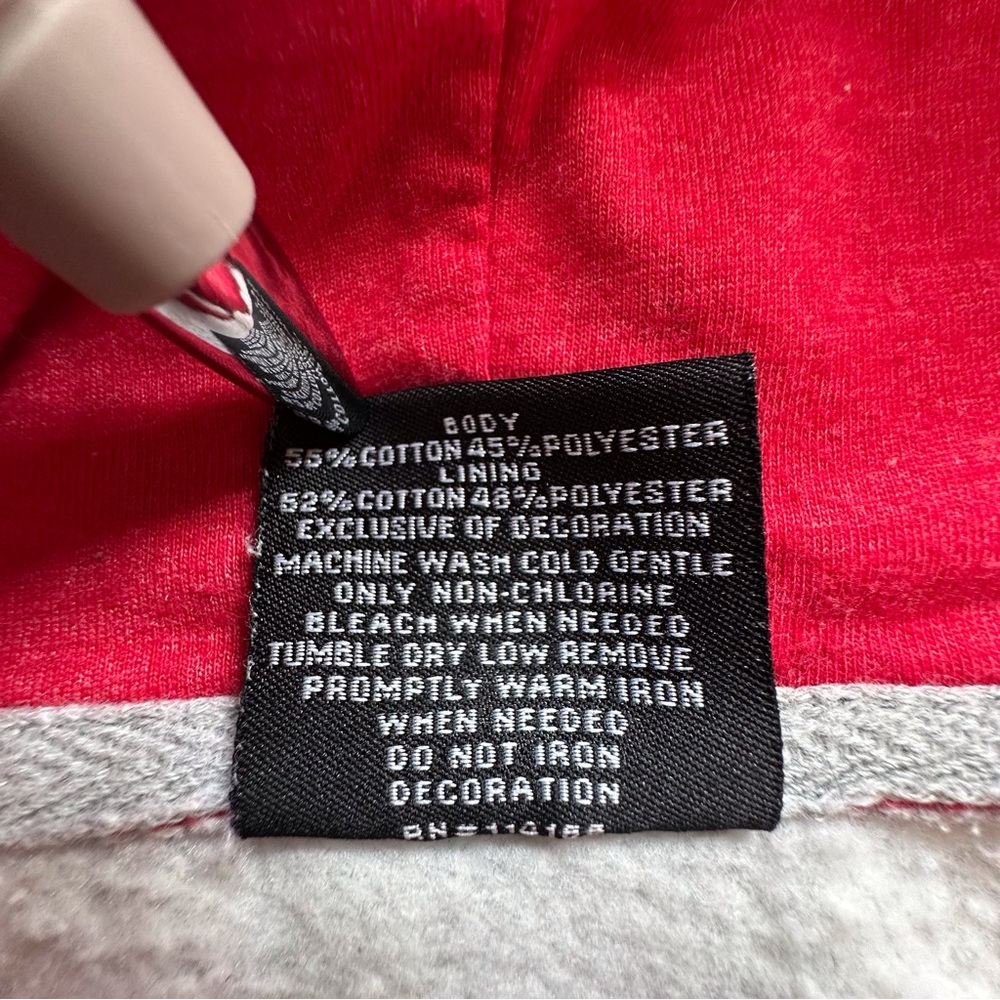 Colosseum Red‎ & Gray Women's Ohio State Buckeyes Logo Hoodie Women’s Small - Picture 10 of 11